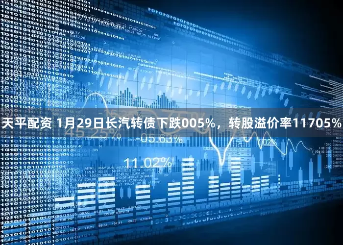天平配资 1月29日长汽转债下跌005%，转股溢价率11705%